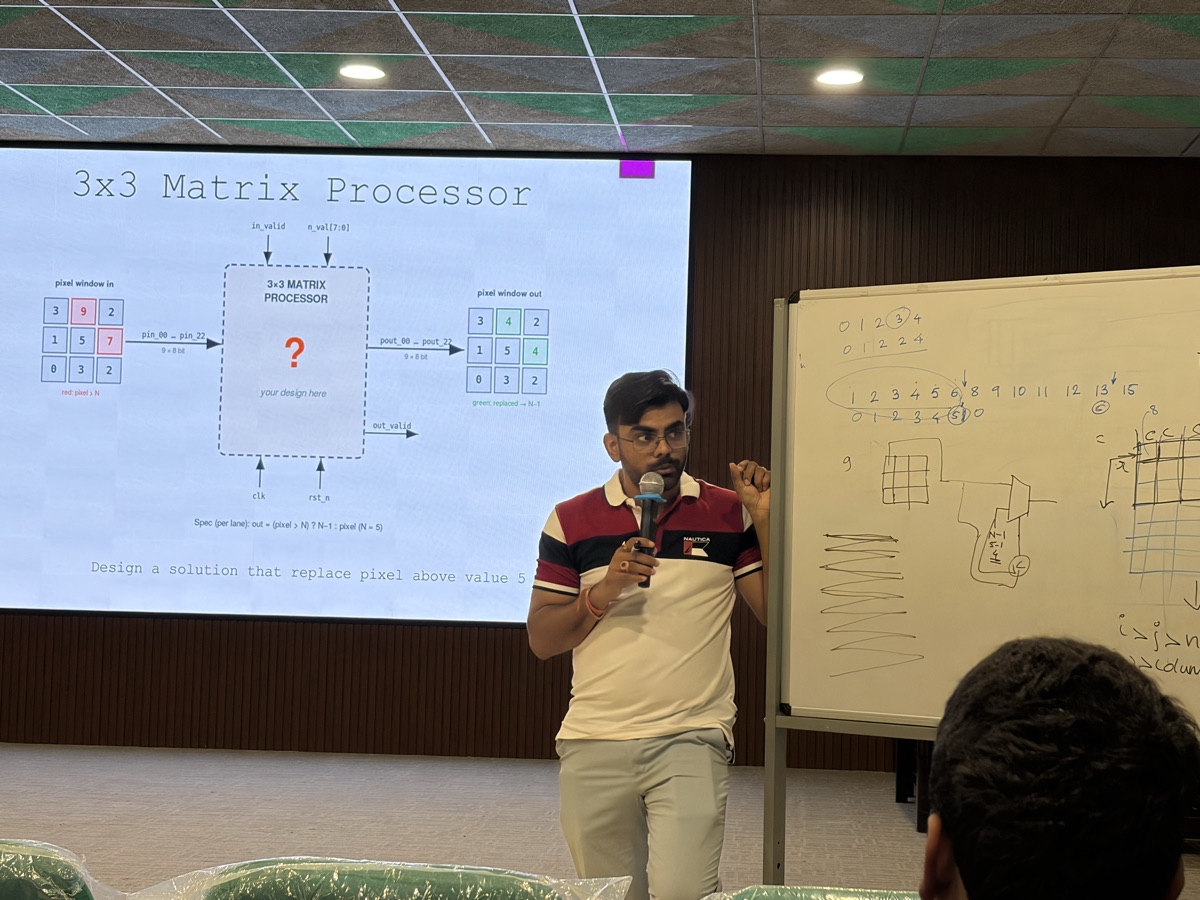 Working through the 3x3 matrix processor design problem